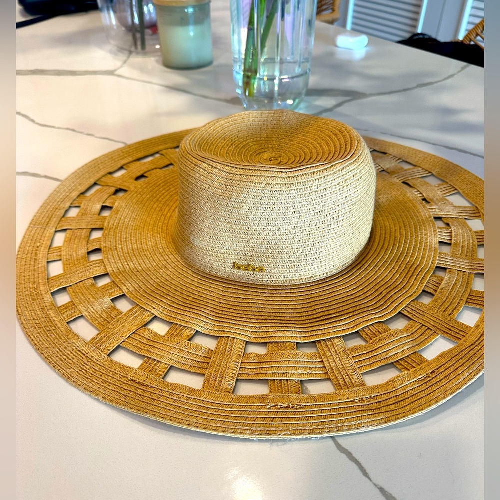 Bebe Natural Tan Floppy Sun Hat